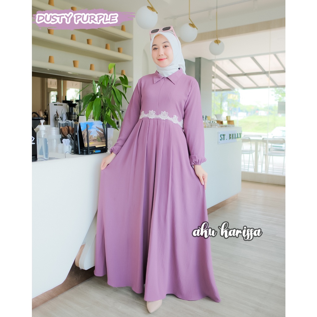 Gamis Crinkle Terbaru Ori Aku Karissa - Aillin dress muslim