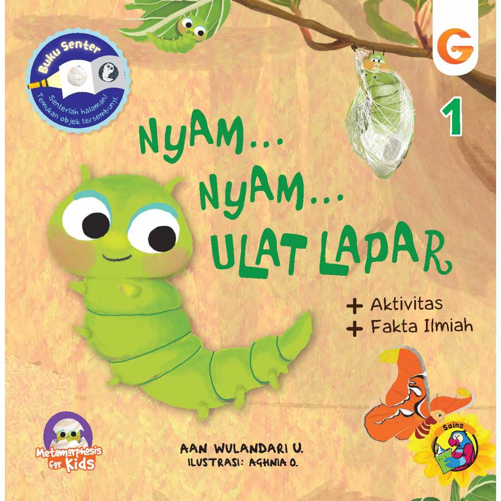 Buku Seri Metamorphosis - Nyam Nyam Ulat lapar - Gema Insani 100% Original