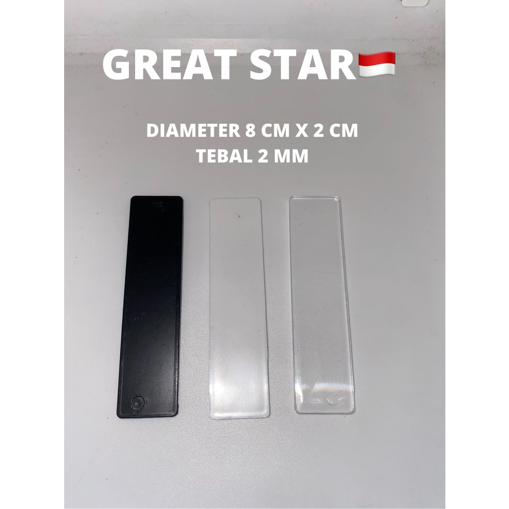 

PLAT NAME TAG 8X2 TEBAL 2MM ISI 100PCS/PACK