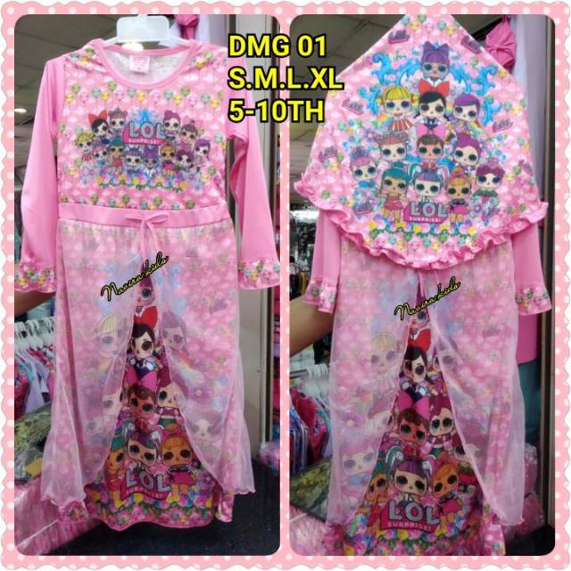 gamis anak lol / grosir gamis anak LOL / gamis anak kuda pony
