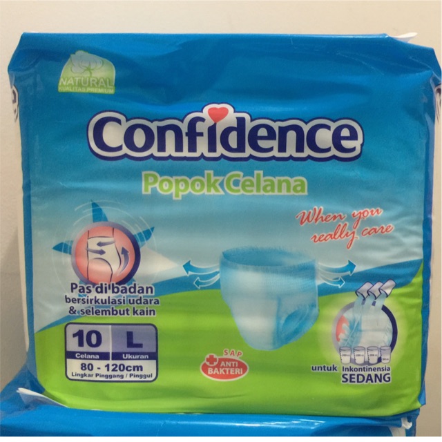 Confidence pants M L XL adults diaper Popok celana dewasa isi 10