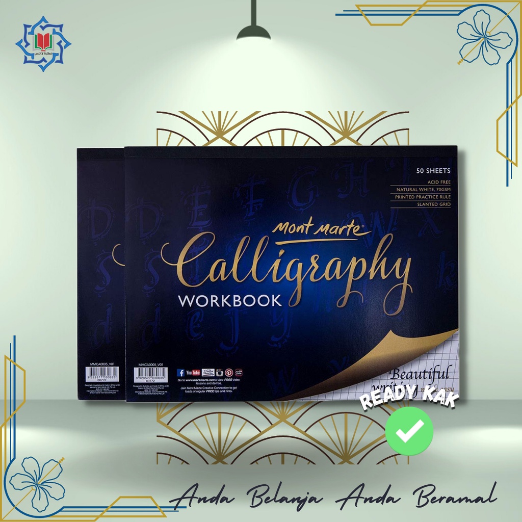 

MONT MARTE CALLIGRAPHY WORKBOOK 70GSM MMCA0005_V01