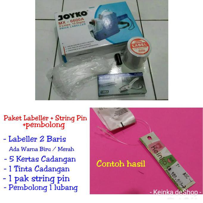 

Populer] Alat Cetak Label Harga Labeller Pembolong String Loop Pin Bandrol