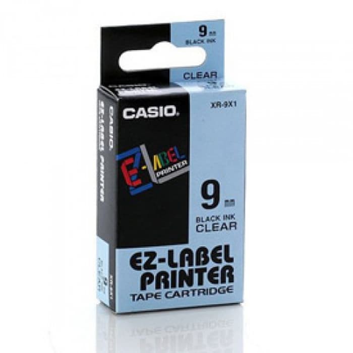 

promo kualitas EZ LABEL TAPE CASIO 9MM BLACK INK CLEAR murah keren terbatas