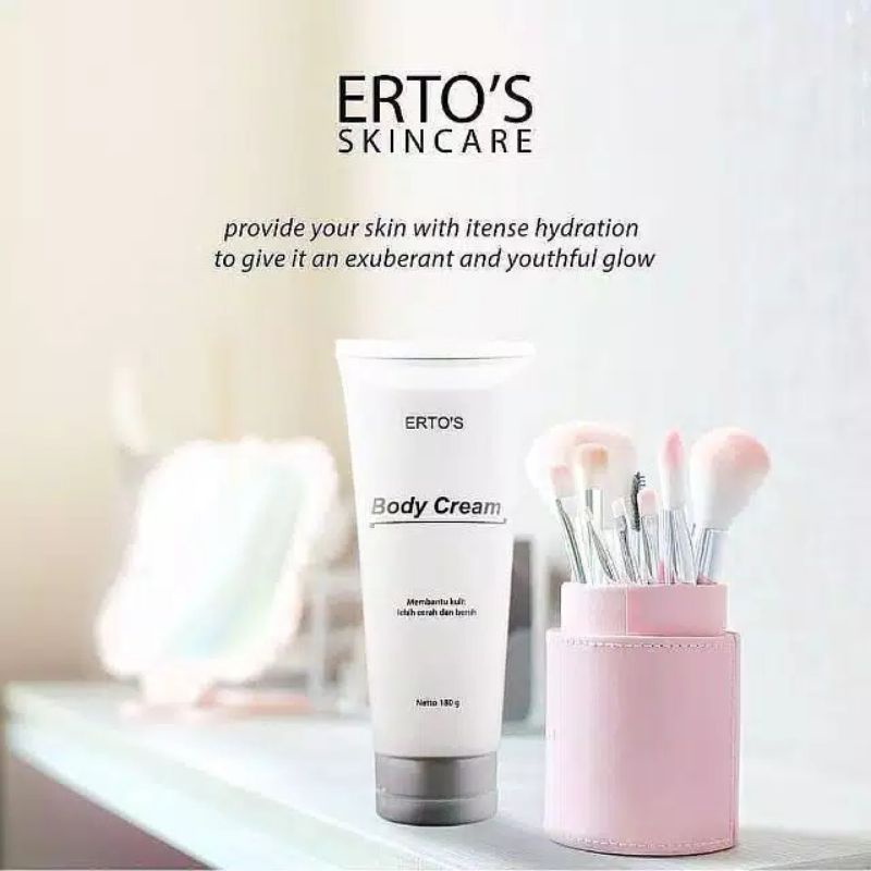 Ertos Body Cream Perawatan Pemutih Badan Tubuh Ampuh Permanen hand body lotio perawatan kulit ertos