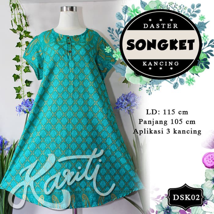 AR DASTER DRESS BUSUI KANCING KATUN SONGKET MEGA PAYUNG BALI DSK02