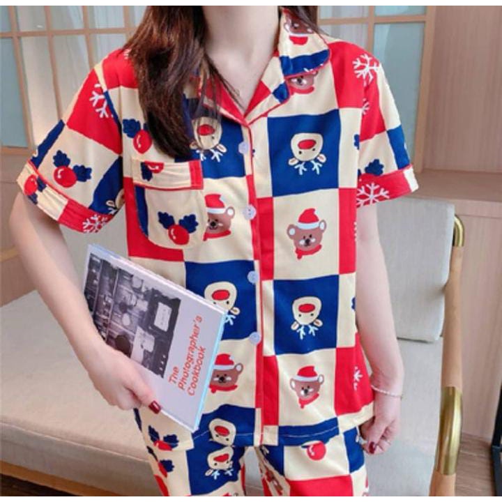 Baju Tidur wanita Piyama import Pakaian tidur celana panjang pajamas sleepwear piama wanita-B2111.2