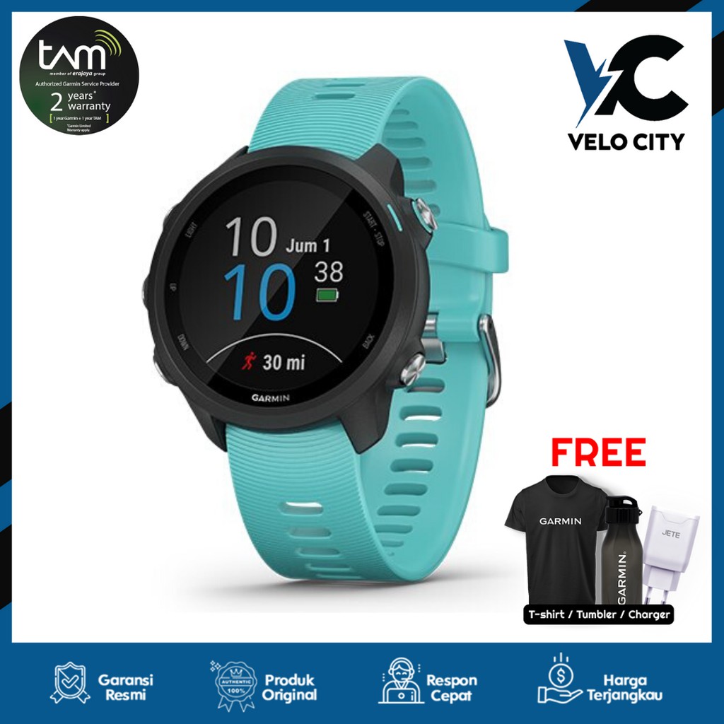 Garmin Forerunner 245 Music Aqua - Tam 2 Tahun