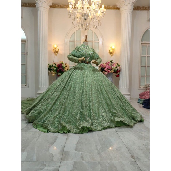 GAUN PENGANTIN  BARBY GOTIK /BAJU PENGANTIN MODERN/GAUN SLIM DRES/GAUN TERBARU/WEDING DRES//KEBAYA AKAD