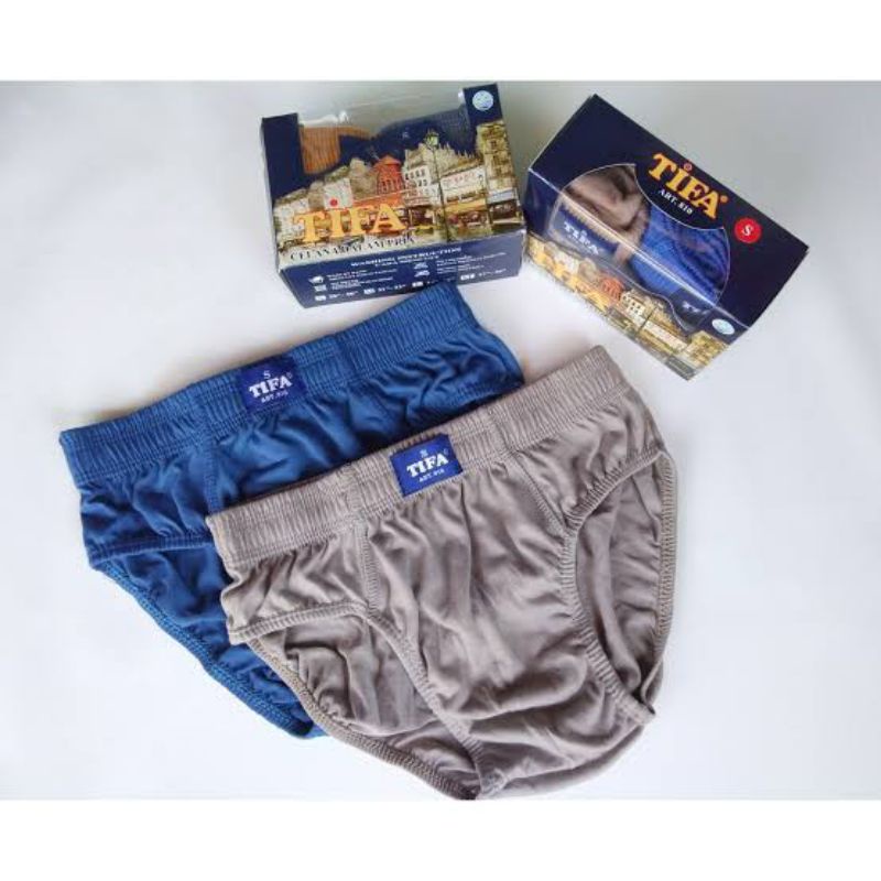 (1box 2 pcs) Celana dalam boxer pria  CD underwear laki laki merk tifa sempak pria
