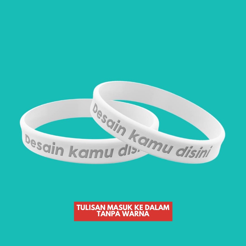 Custom gelang satuan (tulisan masuk ke dalam tanpa warna) | Regular