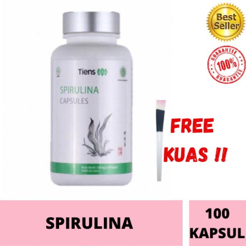 SPIRULINA - Masker Wajah - Masker Jerawat dan Komedo - Isi 100 kapsul