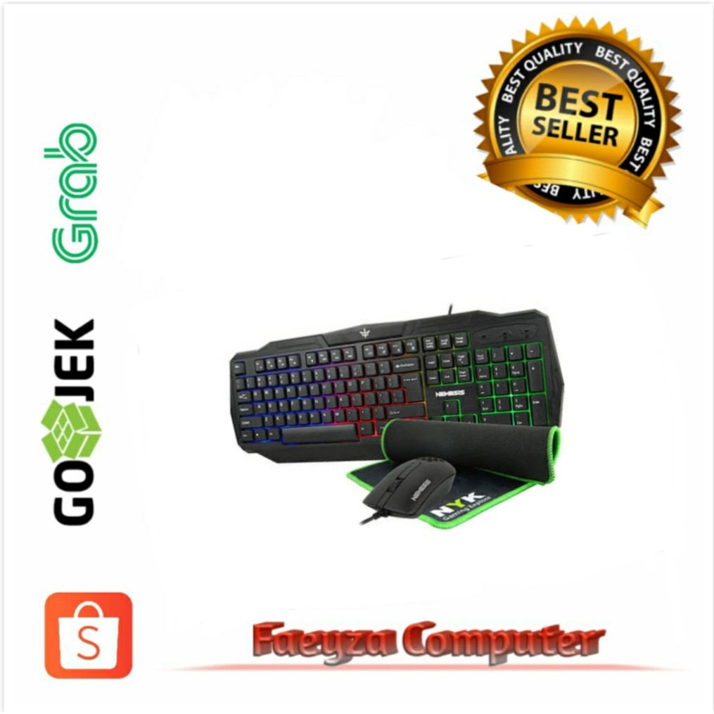 KEYBOARD MOUSE GAMING + MOUSEPAD NYK KC-200