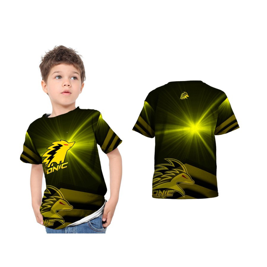 2S5 - Baju Kaos Tshirt Anak Gaming Onic Esport PUBG FF ML Custom - S