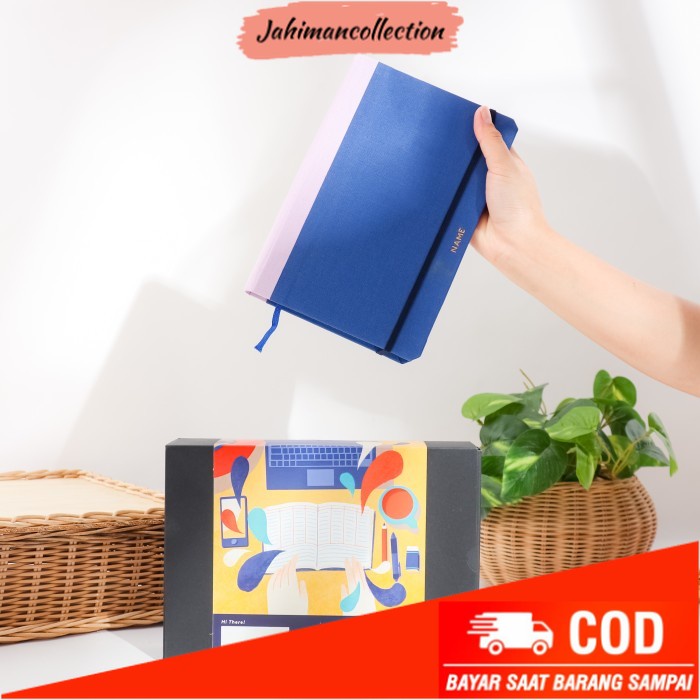 

✨ BISA COD ✨ Moonet Cloth Cover Notebook Gratitude Series Vertical