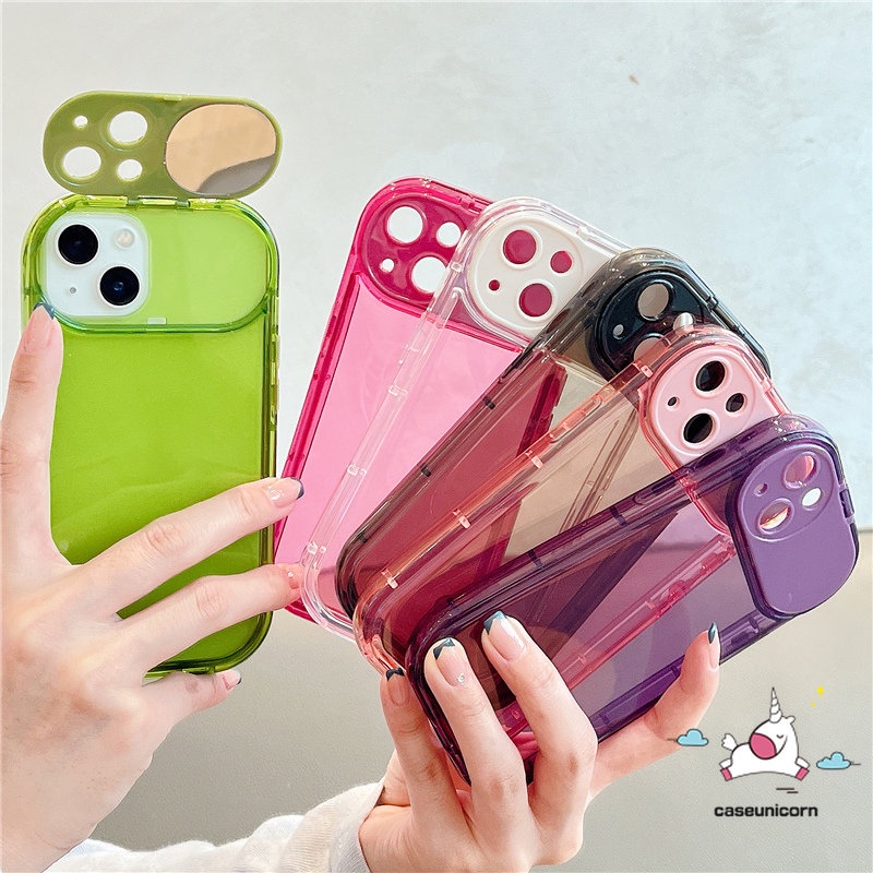 Casing Soft Case Model Flip Invisible Untuk IPhone 14 Pro Max 14 Plus 12 13 Pro Max 13Pro 14Pro 12Pro Max