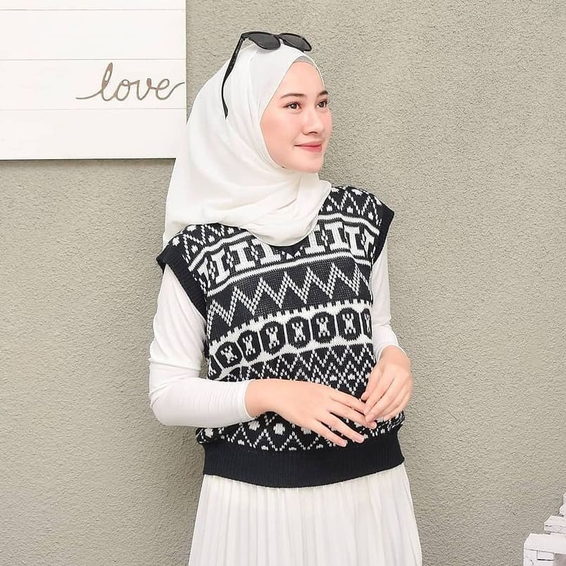 Rompi Rajut Monaco Vest Tribal / VEST MONACO KNIT / ROMPI RAJUT WANITA / ATASAN RAJUT