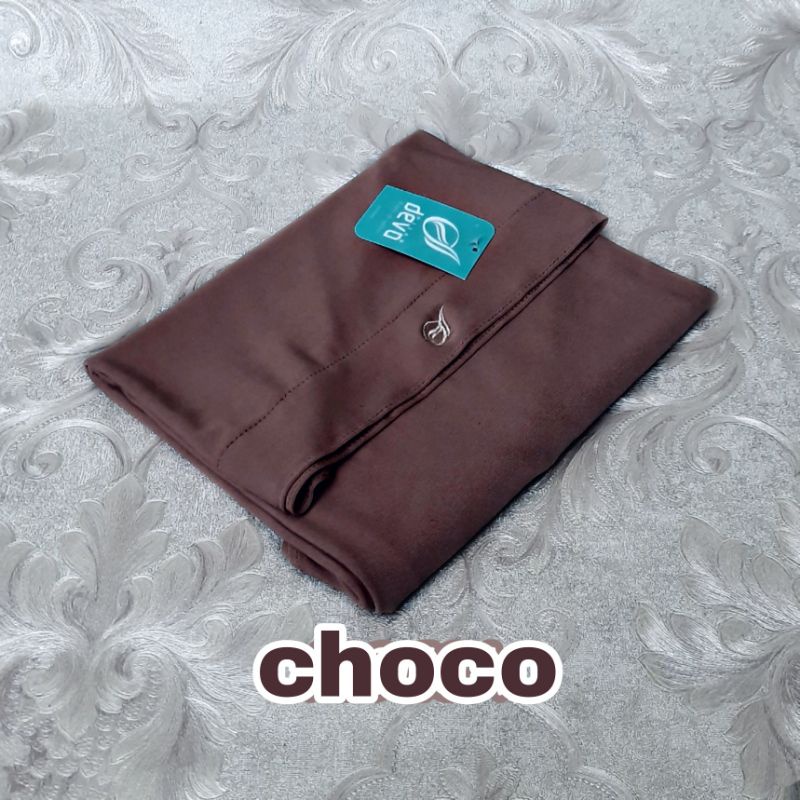 Hijab instan bergo malay | Jersey premium by:devohijab original-CHOCO. BM