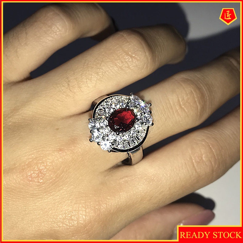 [Ready Stock]Fashionable Temperament Ruby Ring