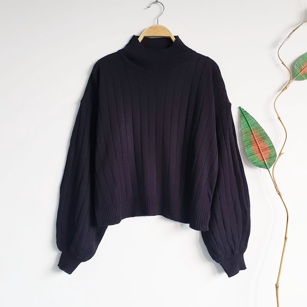 TURLENEK KNIT/SWEATER COREAN BASIC RAJUT