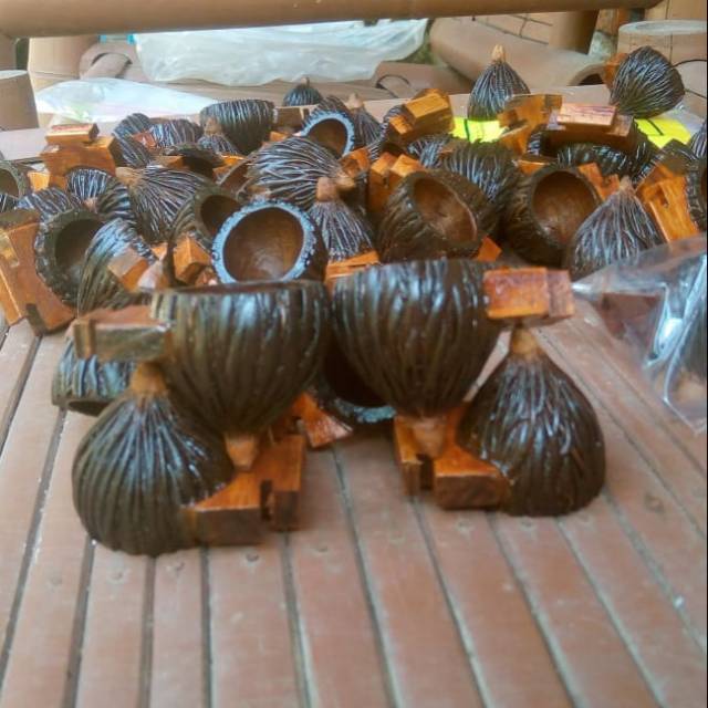 1 Set Cepuk Unik Alami/ Cepuk Burung Kecil/ Tempat Makan dan Minum Burung