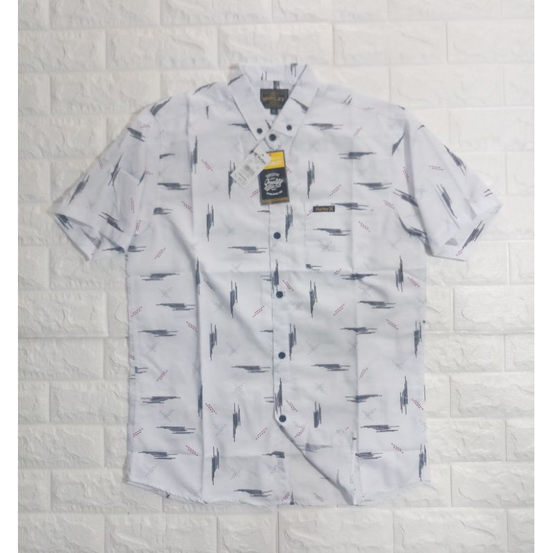 Kemeja Hurley Putih Bergaris