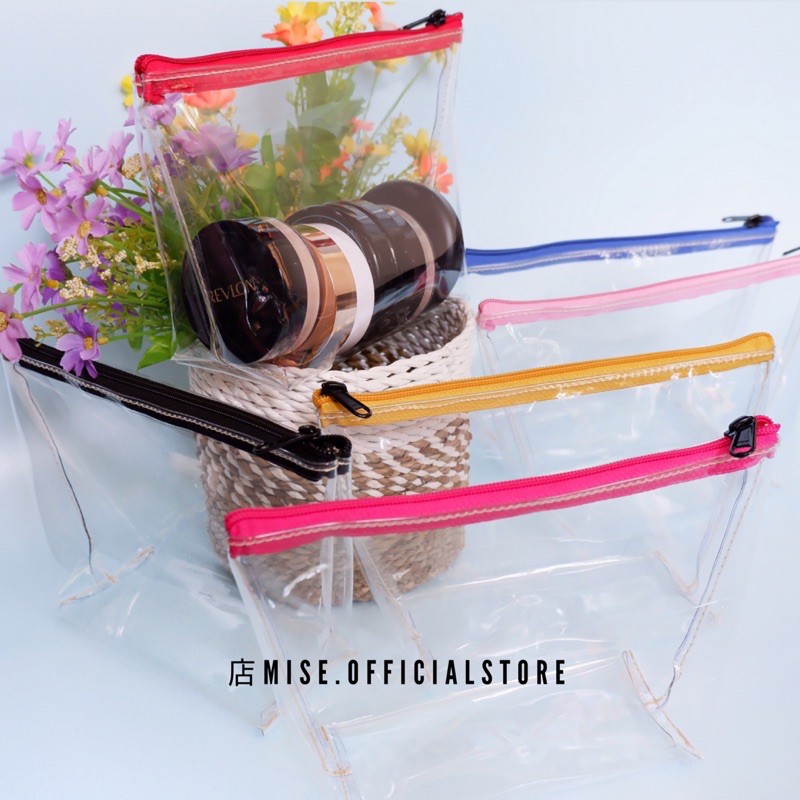 TRANSPARENT MAKEUP POUCH/POUCH MAKEUPTRANSPARAN/POUCH KOSMETIK MURAH/POUCH KOSMETIK MUA/POUCH TRAVEL