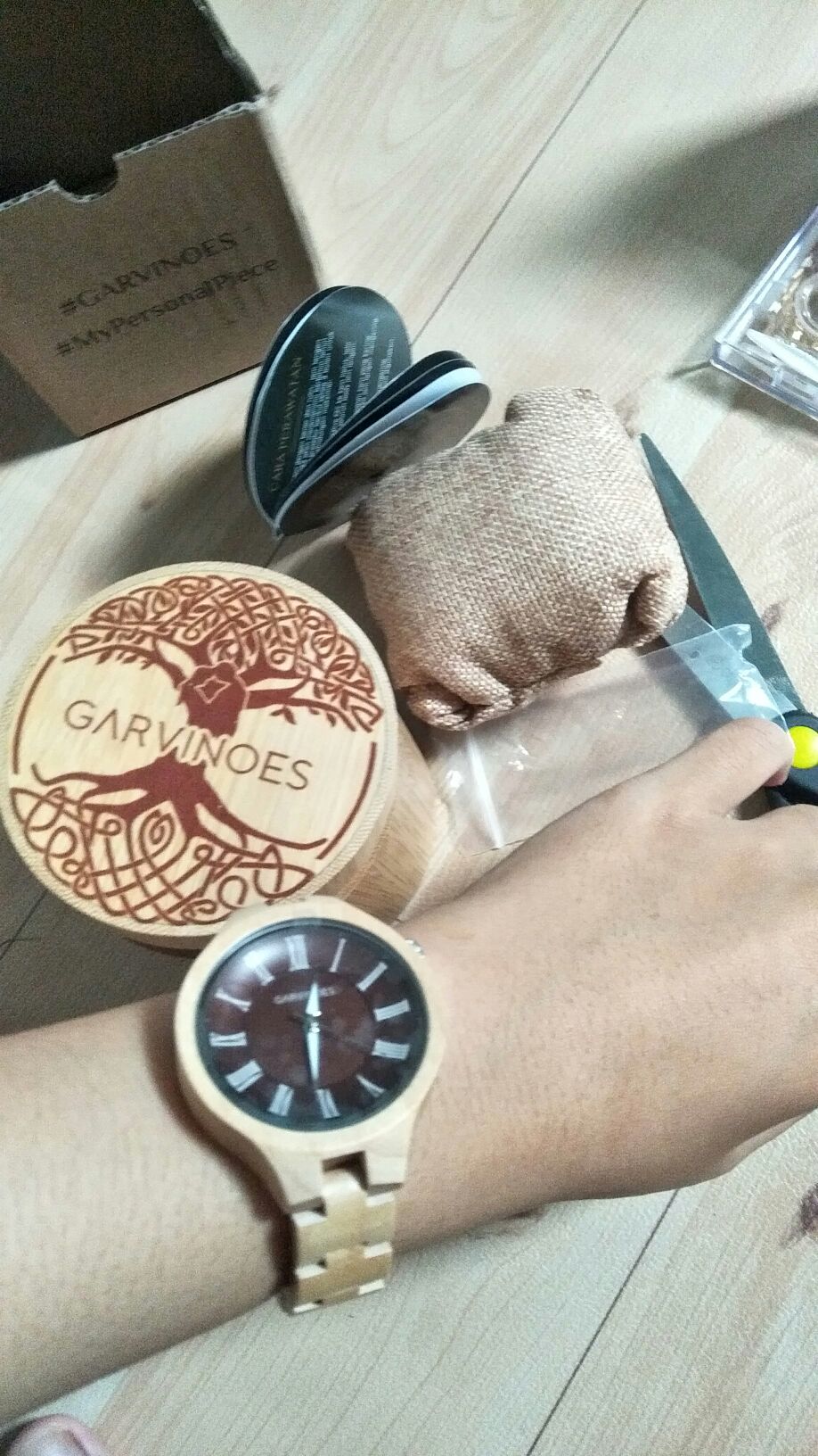 GARVINOES Ivori Red Jam Tangan Kayu Wanita 38 Mm Shopee Indonesia