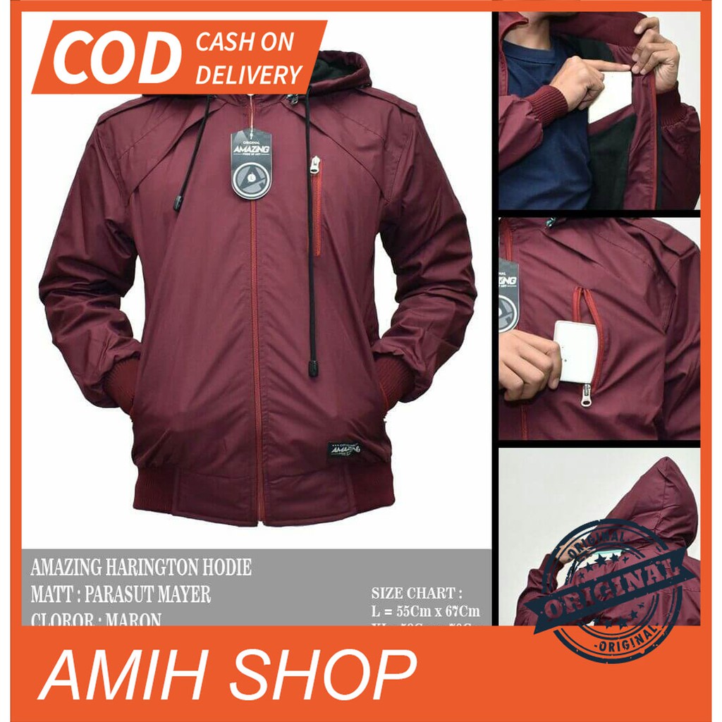 JAKET MOTOR WINDPROOF AMZ JACKET - HRN ORIGINAL
