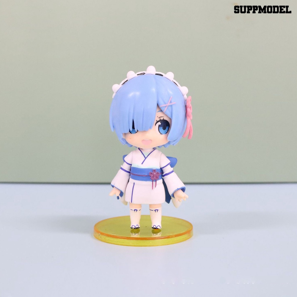 6pcs / Set Action Figure Anime Life In A Different World From Zero Rem Untuk Dekorasi Kue