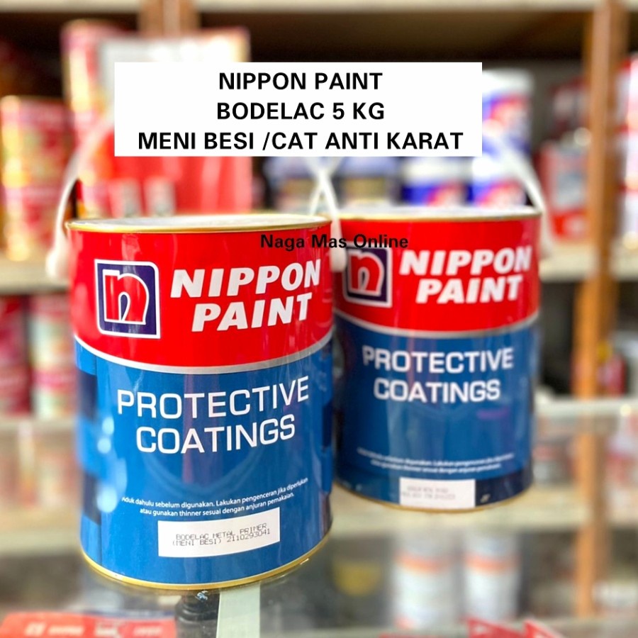 CAT DASAR ANTI KARAT BESI BODELAC CAT MENI BESI 5 KG / BODELAC CAT DASAR ANTI KARAT / NIPPON PAINT M