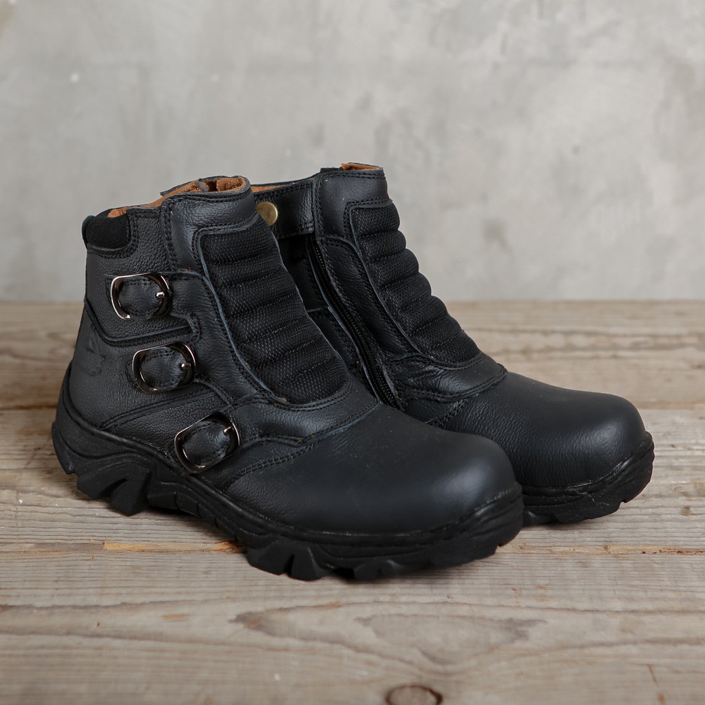 COUNTRY BOOTS - Sepatu Boots Pria Original Safety Touring Ujung Besi Kasual Biker Kulit Asli