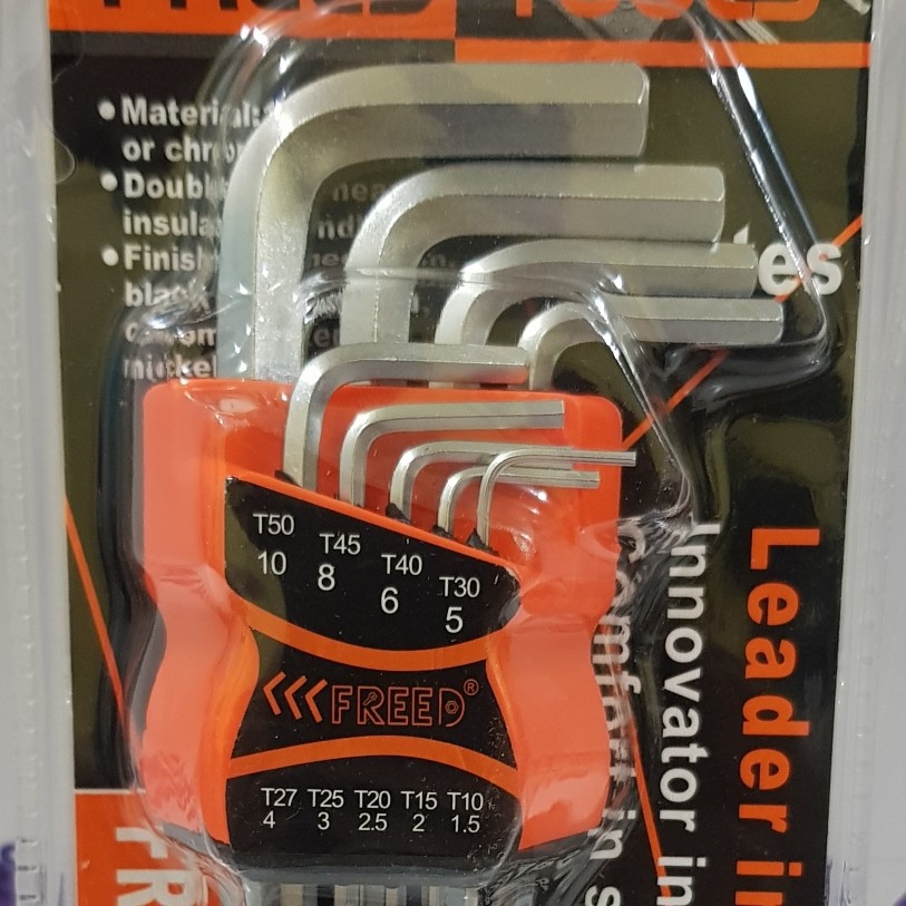 KUNCI L LONG SET 9PCS/BALL LONG FREED/KUNCI L SET/KUNCI SET/EXTRA HEX KEY LONG/KUNCI SET