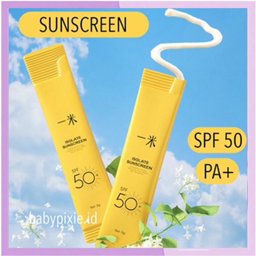 Sun Screen Wajah Tahan 12 Jam Sunblock Sun Block Sachet SPF 50 PA+ EM043