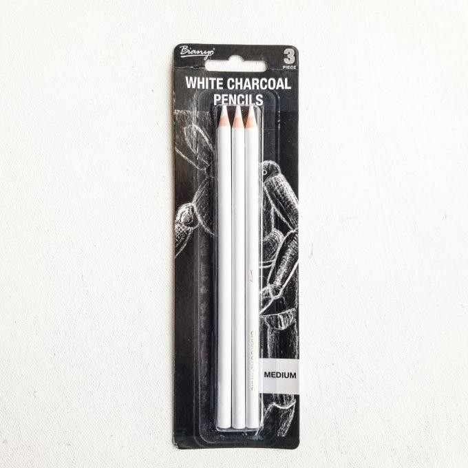 

BIANYO WHITE CHARCOAL PENCILS 3PCS MEDIUM / PENSIL ARANG