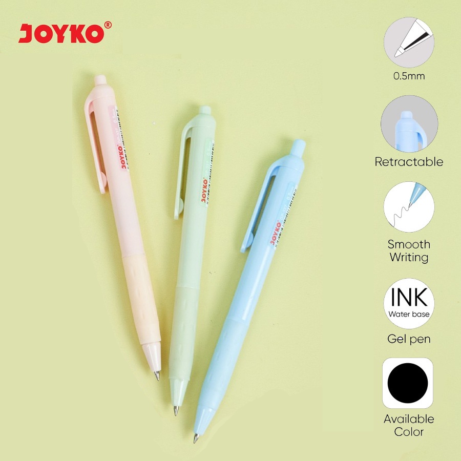 

[ 1 PCS ] Gel Pen Pulpen Pena Joyko GP-337 Paspen Gel 0.5 mm