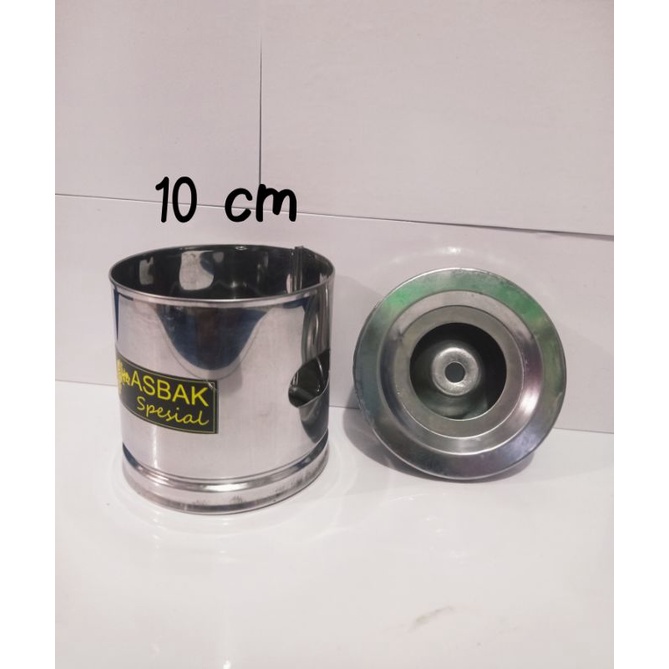 Asbak rokok 10cm stenlis