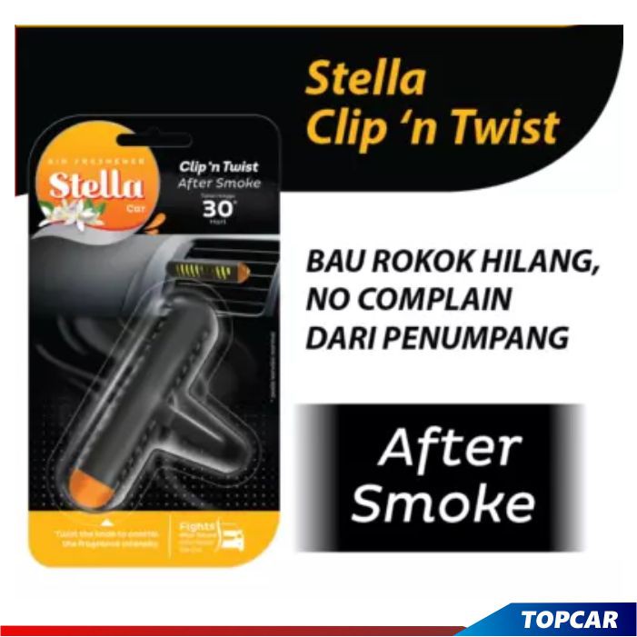 STELLA Parfum Mobil Clip n Twist 30 Hari Pengharum Pewangi Penghilang Bau Rokok Kabin Mobil AC