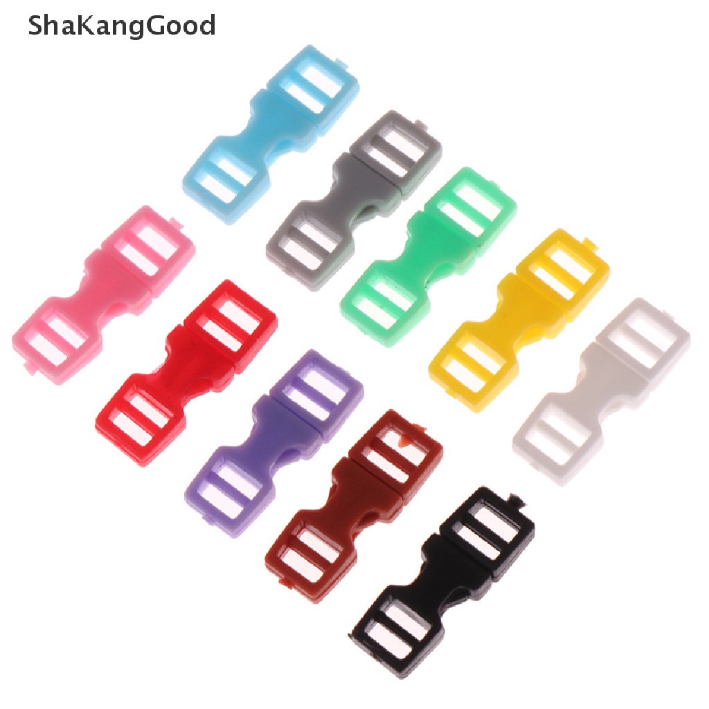 Skid 10Pcs / Set Buckle / Kancing Mini 6mm Untuk Aksesoris Tas Ransel / Gelang / Pakaian Boneka DIY