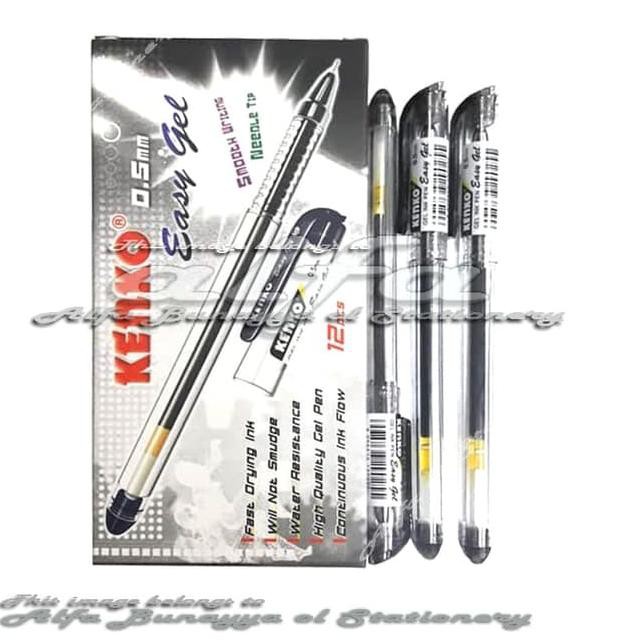 

Populer!-74 KENKO Pulpen Easy Gel 0.5 (Pak isi 12) - Pen Tinta 0,5 - Lancip Tajam - Hitam