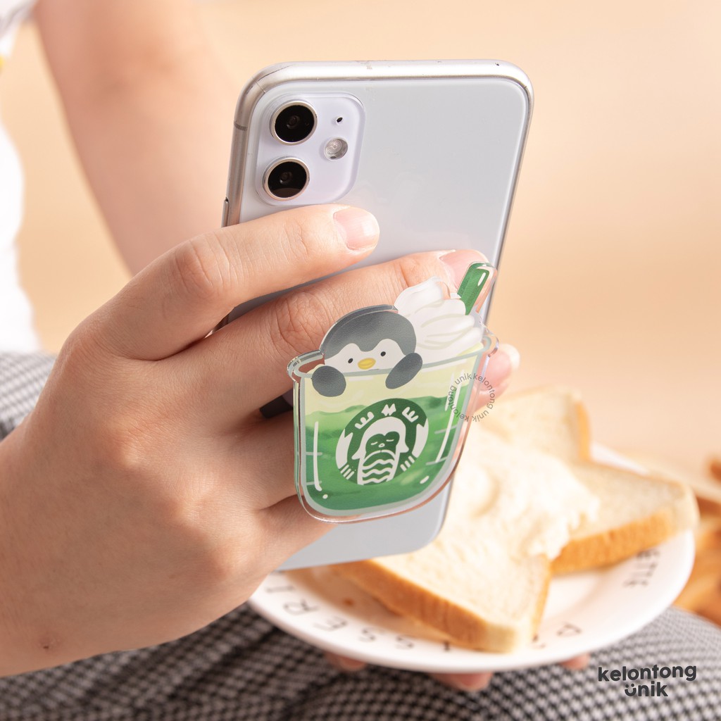 KAWAII FOOD ANIMALS - Griptok Akrilik/ Phone Holder/ Stand HP/ Phone Stand/ Phone Grip