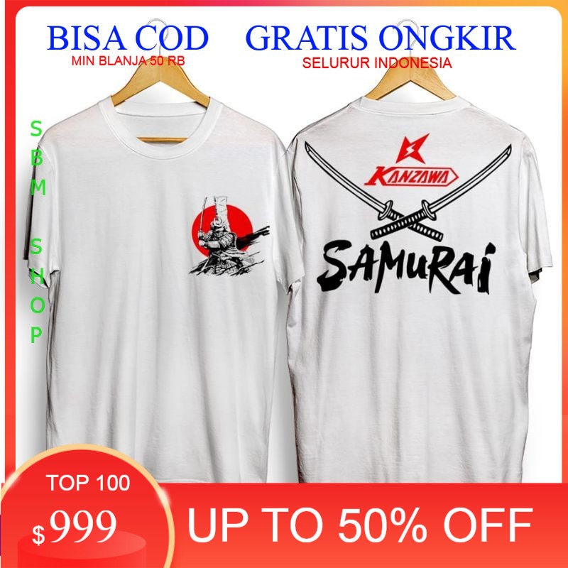 Kaos Distro Samurai Kanzawa White