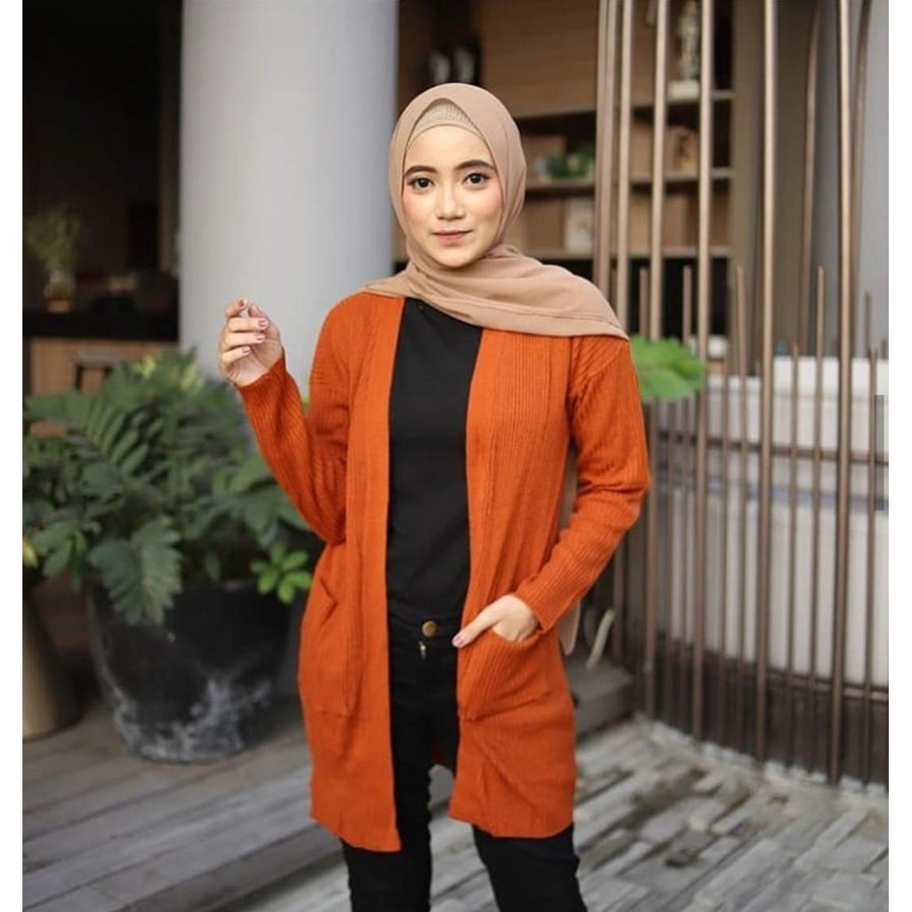 LONG CARDI PASTEL / OVERSIZE CARDIGAN KOMBINASI