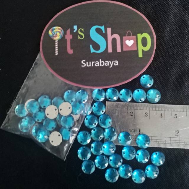 Kristal Imitasi untuk Jahit/Tempel - Manik imitasi utk Jahit/Tempel - Diamond Biru - Monte imitasi