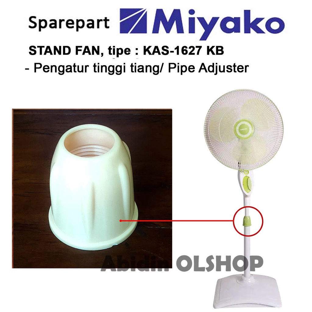Spare part kipas angin MIYAKO Stand Fan KAS-1627 KB Pipe Adjuster. Pengatur tinggi tiang kipas angin