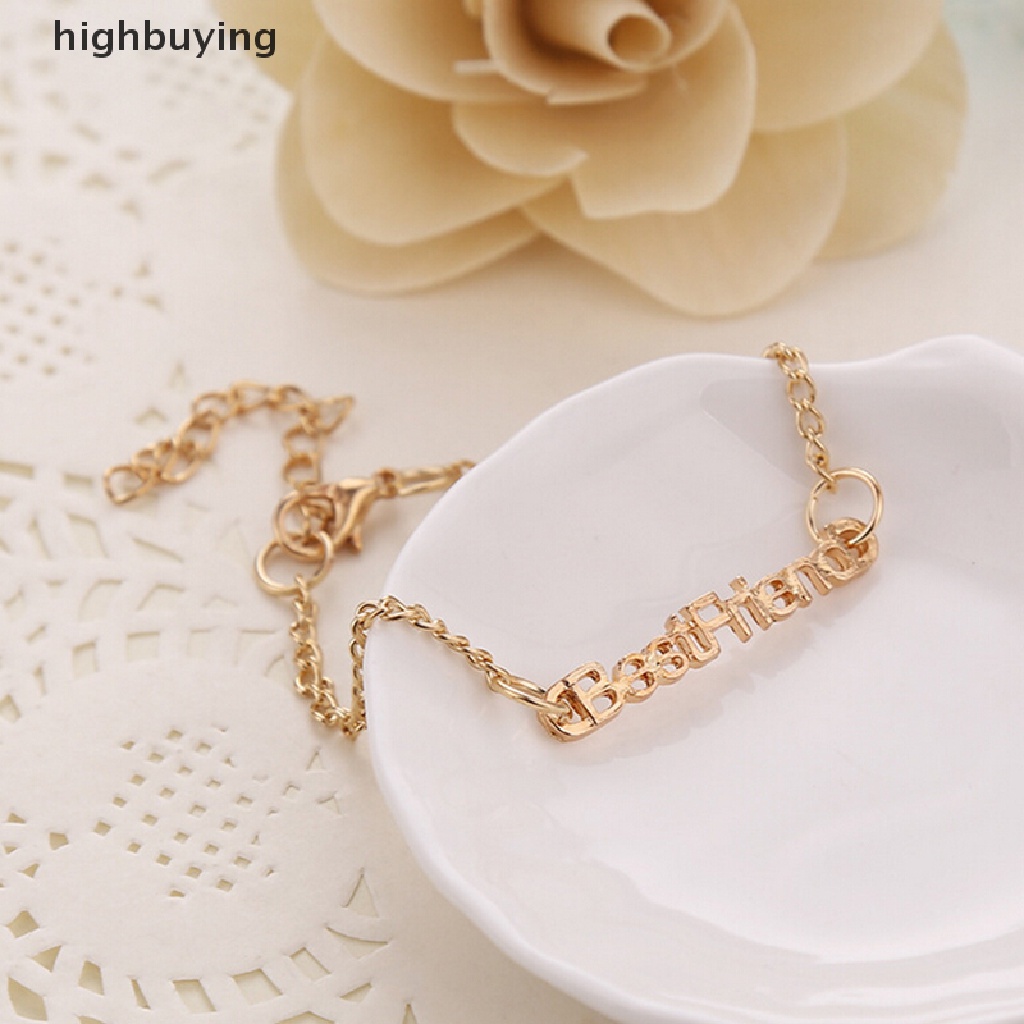 Hbid Gelang Persahabatan Priawanita Bahan Alloy Desain Tulisan Best Friends Untuk Hadiah