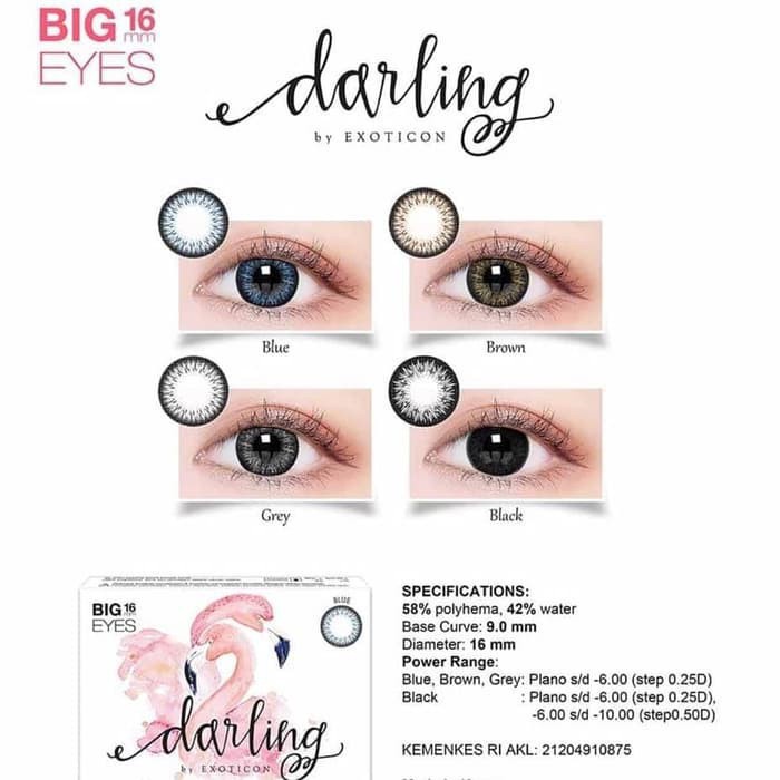 Softlens X2 Darling Big Eyes 16mm normal (VHJKT)