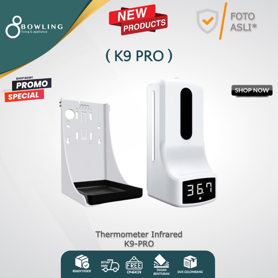 Thermometer K9 PRO Termometer Infrared Digital Alat Cek Suhu Tubuh