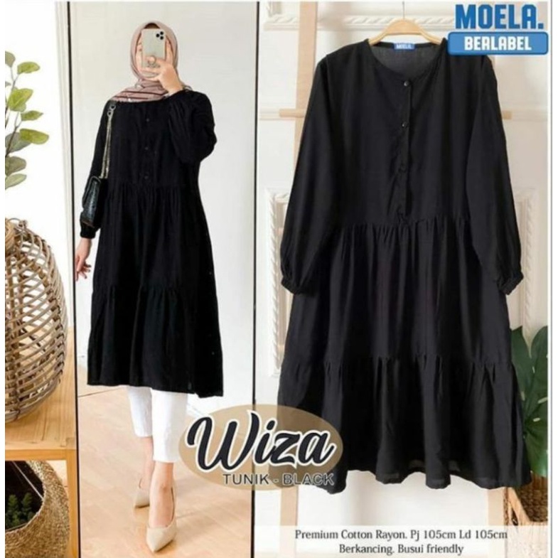 WIZA TUNIK bahan rayon twill super premium tunik wanita terbaru termurah