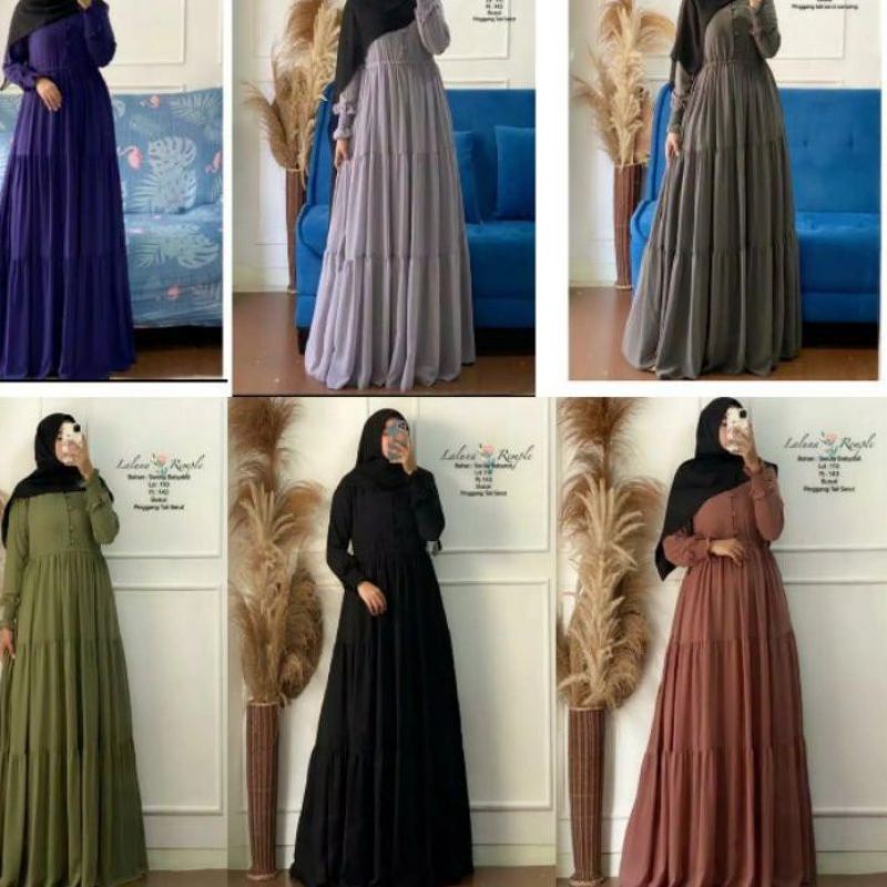 Gamis rempel nadia dresa fashion muslim remaja